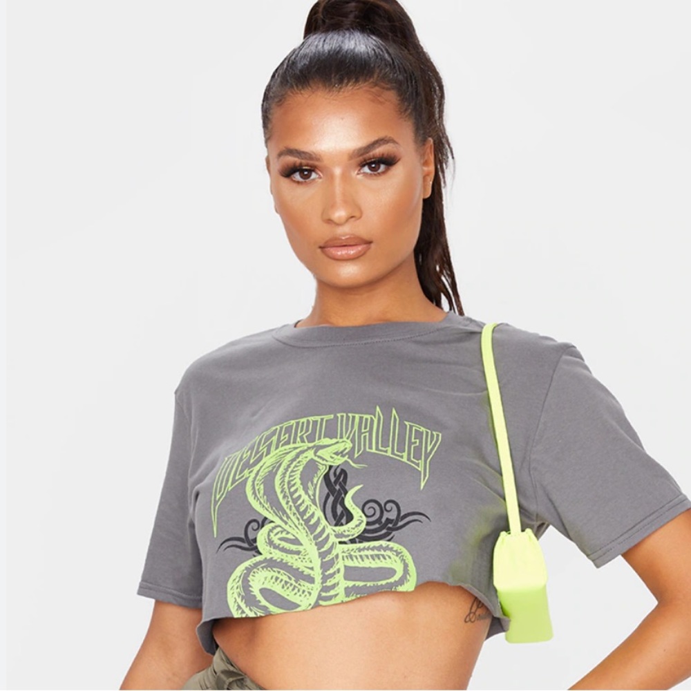 Snake crop top shirt